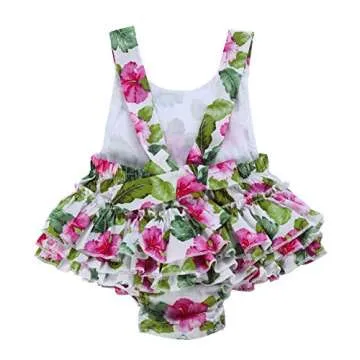 PrinceSasa Floral Ruffle Dress for Baby Girls