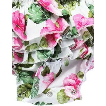 PrinceSasa Floral Ruffle Dress for Baby Girls