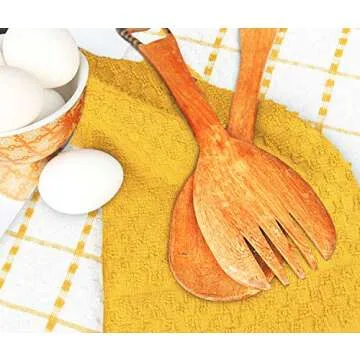 Utopia Towels Kitchen Towels (12 Pack),15x25 Inches, 100% Ring Spun Cotton Super Soft and Absorbent Linen Dish Towels, Tea Towels and Bar Towels Set (Yellow)