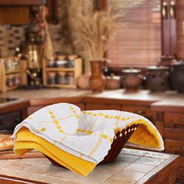 Utopia Towels Kitchen Towels (12 Pack),15x25 Inches, 100% Ring Spun Cotton Super Soft and Absorbent Linen Dish Towels, Tea Towels and Bar Towels Set (Yellow)