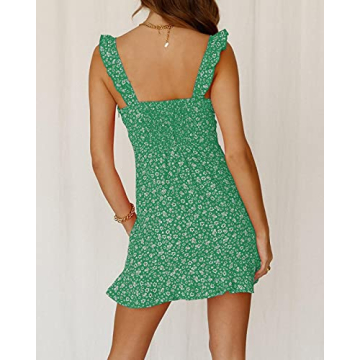 Floral Mini Summer Dress with Sweetheart Neckline for Women