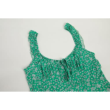 Floral Mini Summer Dress with Sweetheart Neckline for Women