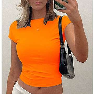 Backless Y2K Crop Tops for Women - Casual Short Sleeve