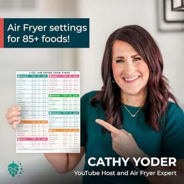 Cathy Yoder's Pine & Pepper Magnetic Air Fryer Cheat Sheet & Temperature Chart Set