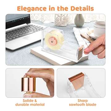 Rose Gold Office Supplies Set – Elegant 11PCS Desk Essentials