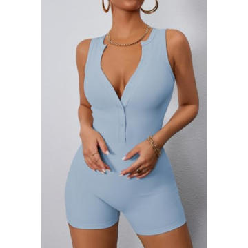 Stylish V Neck Jumpsuits for Yoga and Casual Wear