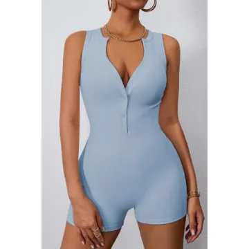 Stylish V Neck Jumpsuits for Yoga and Casual Wear