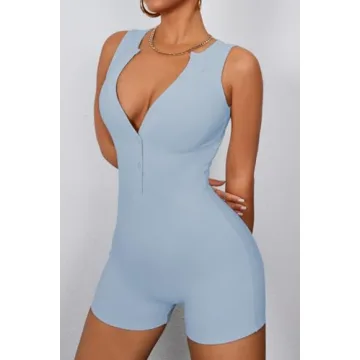 Stylish V Neck Jumpsuits for Yoga and Casual Wear