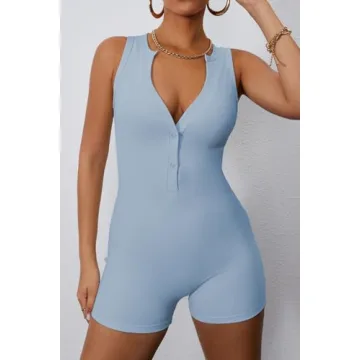 Stylish V Neck Jumpsuits for Yoga and Casual Wear