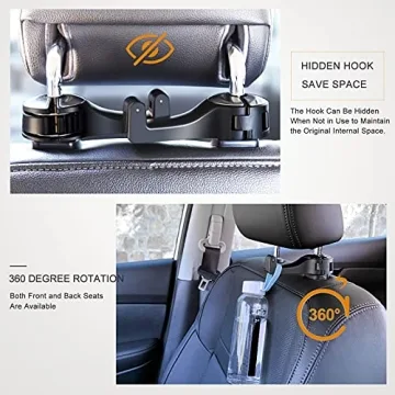 SCOVVORD Car Headrest Hook and Phone Holder Essentials
