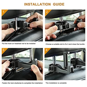 SCOVVORD Car Headrest Hook and Phone Holder Essentials