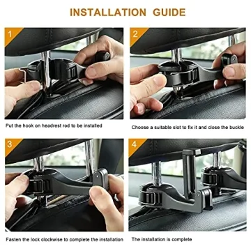 SCOVVORD Car Headrest Hook and Phone Holder Essentials