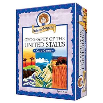 Outset Media Professor Noggin's Geography of The United States Trivia Card Game - an Educational Bas...