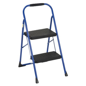 COSCO 2-Step Big Step Steel Step Stool with Rubber Grip - Blue