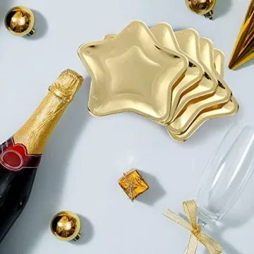 Gold Star Shaped Paper Plates for Any Celebration