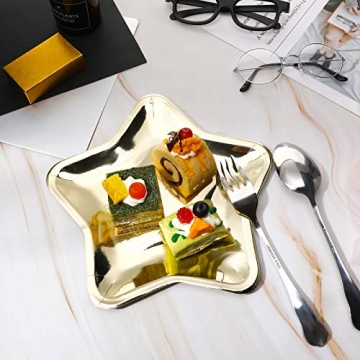 Gold Star Shaped Paper Plates for Any Celebration