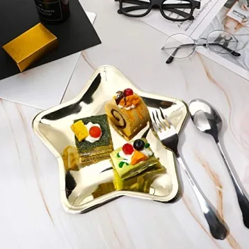 Gold Star Shaped Paper Plates for Any Celebration