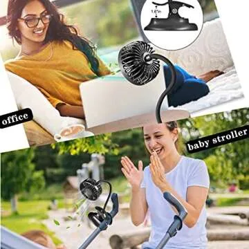 Clip on Fan USB Mini: Rechargeable & Portable for All Ages