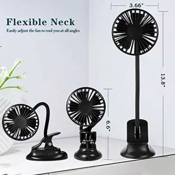 Clip on Fan USB Mini: Rechargeable & Portable for All Ages