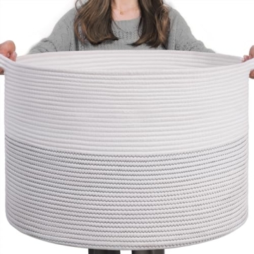INDRESSME XXXLarge Woven Cotton Storage Basket - Stylish & Functional
