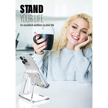 ZAW Acrylic Phone Stand for iPhone 15 and Galaxy