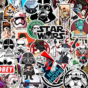 50Pcs Star Wars Stickers for Water Bottles & Laptops