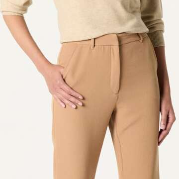 The Drop Women’s Spencer Flare Pant, Camel, XS