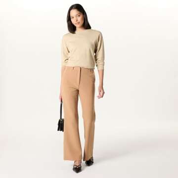 The Drop Women’s Spencer Flare Pant, Camel, XS