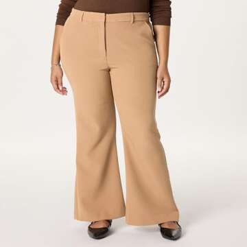 The Drop Women’s Spencer Flare Pant, Camel, XS