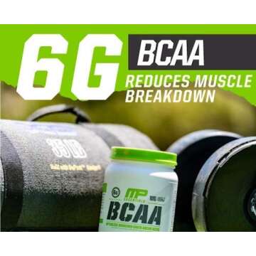 MusclePharm Essentials BCAA Powder, Post-Workout Recovery Drink, Orange Mango, 30 Servings