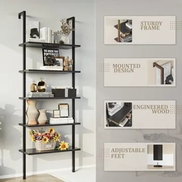 Furmax 5-Tier Wall Mount Shelf Stylish Storage Solution