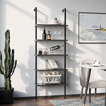 Furmax 5-Tier Wall Mount Shelf Stylish Storage Solution