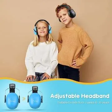 ProCase Noise Cancelling Headphones for Kids Toddler, SNR 27dB Noise Reduction Ear Muffs, Kids Ear Protection for Fireworks Autism, Sensory Headphones for Autistic Kids -Blue