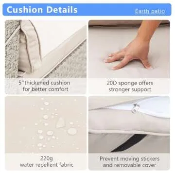 12-Piece Wicker Patio Furniture Set, Outdoor Conversation Set Sectional Sofa with Water Resistant Thick Cushions and Coffee Table, Beige