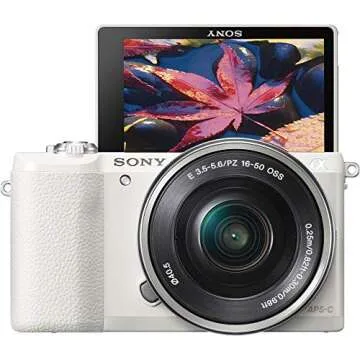Sony a5100 16-50mm Mirrorless Digital Camera with 3-Inch Flip Up LCD (White)