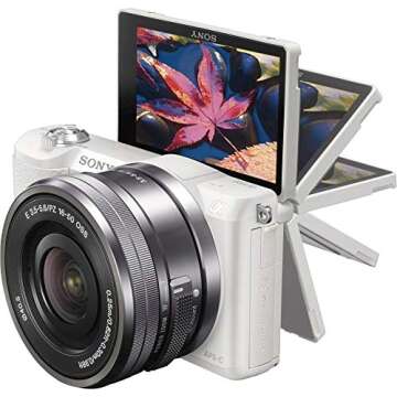 Sony a5100 16-50mm Mirrorless Digital Camera with 3-Inch Flip Up LCD (White)