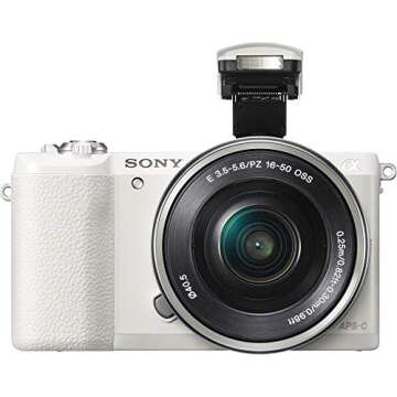 Sony a5100 16-50mm Mirrorless Digital Camera with 3-Inch Flip Up LCD (White)