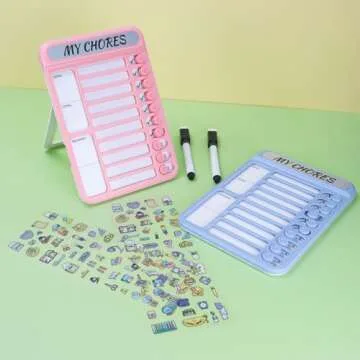 Magnetic Dry Erase Chore Chart for Kids - Fun & Functional