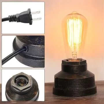 Boncoo Touch Control Table Lamp for Vintage Style Decor