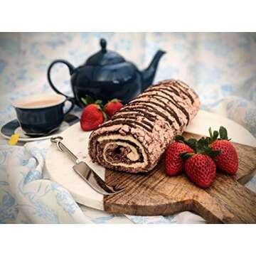 16" x 12" White Marble and Mango Wooden Cheese Board & Knife Set