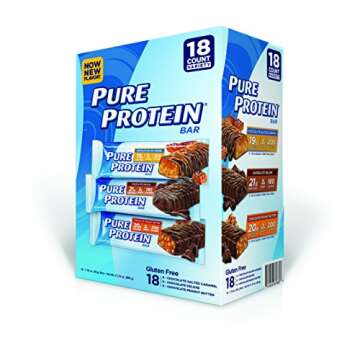 Pure Protein Bar, Chocolate Peanut Butter/ Salted Caramel/Chocolate Deluxe, 18 Count