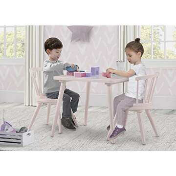 Delta Children Windsor 2-Piece Chair Set, Blush Pink
