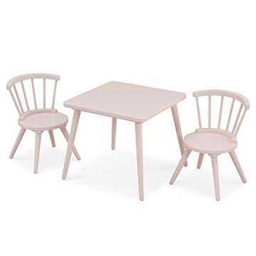 Delta Children Windsor 2-Piece Chair Set, Blush Pink