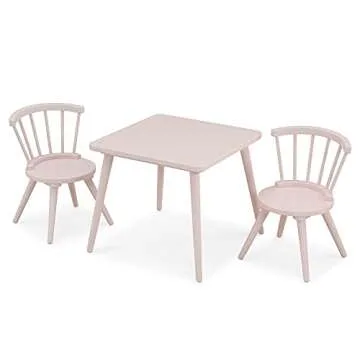 Delta Children Windsor 2-Piece Chair Set, Blush Pink