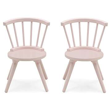 Delta Children Windsor 2-Piece Chair Set, Blush Pink