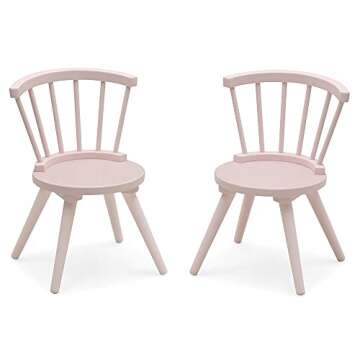 Delta Children Windsor 2-Piece Chair Set, Blush Pink