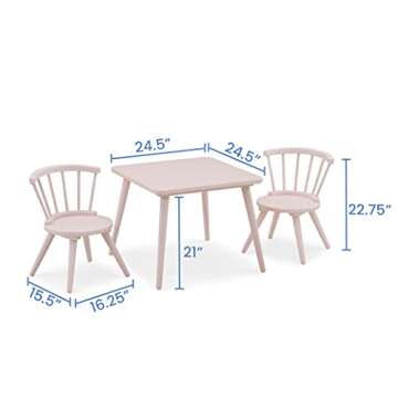 Delta Children Windsor 2-Piece Chair Set, Blush Pink