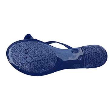 Chic heipeiwa Women's Bow Jelly Sandals for Summer Beach Fun