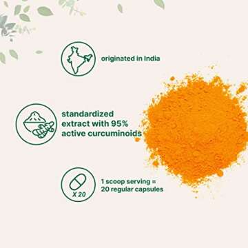 Turmeric Extract 95% Curcuminoids - Vegan Joint & Immune Support