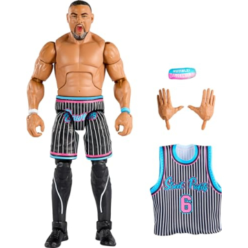 Mattel WWE Elite Collection Action Figure & Accessories, Series #103 Angelo Dawkins 6-inch Collectib...